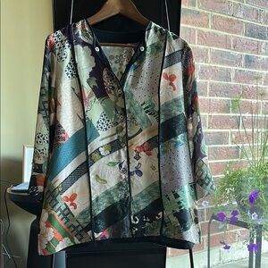 Multicolor Patterned Women's Blouse